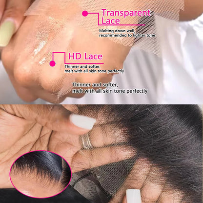 Body Wave Lace Frontal Wig 200 Density Human Hair 42 44 Inch