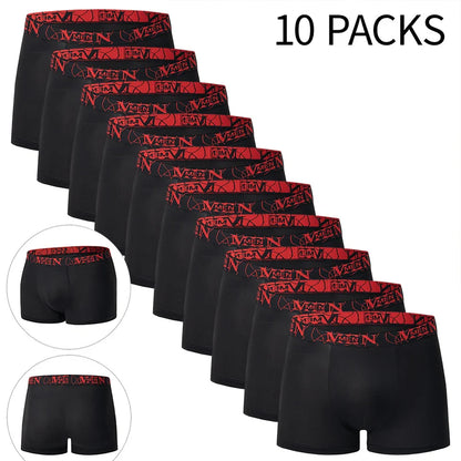 Men's Black Gold Printed Boxer Underwear 5/10 Pack