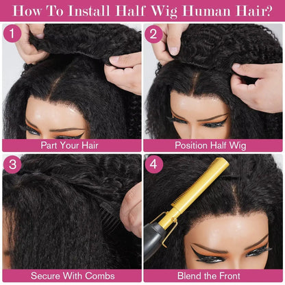 Deep Water Wave Human Hair Headband Wig 200% Density