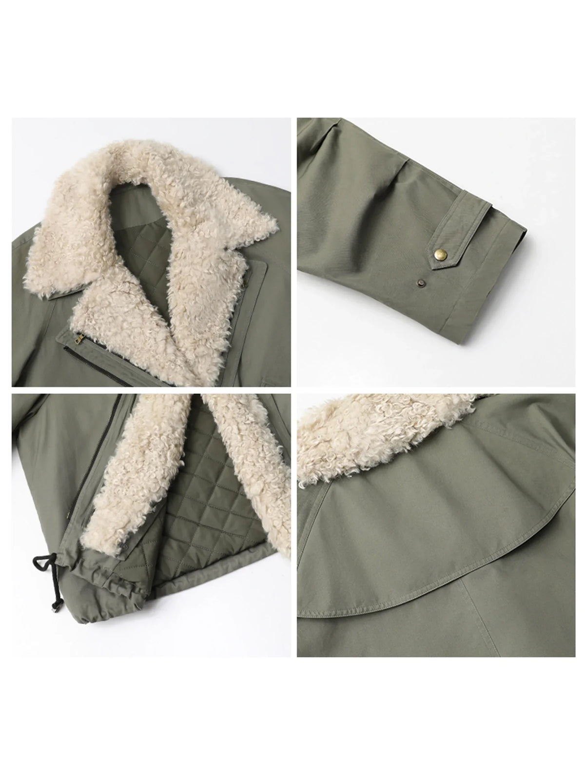 Cotton Motorcycle Jacket for Women Casual Retro Style