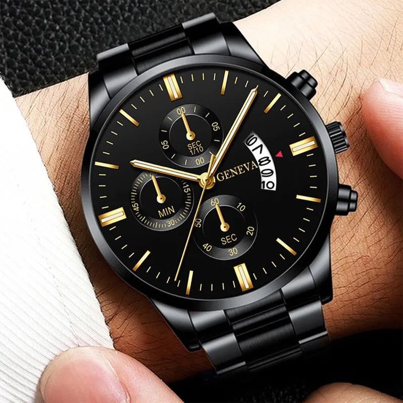 Luxury Stainless Steel Quartz Watch for Men