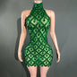 Sparkly Rhinestones Sleeveless Evening Dress for Women