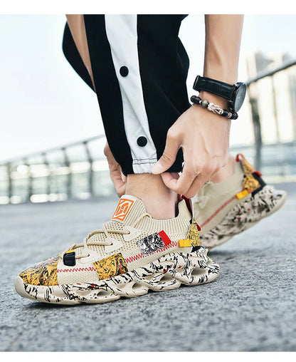 Men's Breathable Lace-Up Sneakers