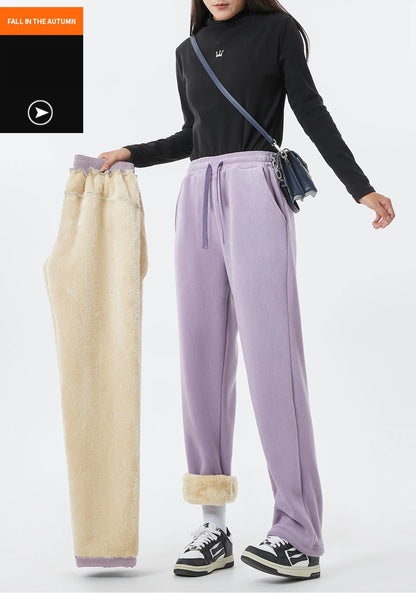 Unisex Winter Fleece Liner Drawstring Sweatpants