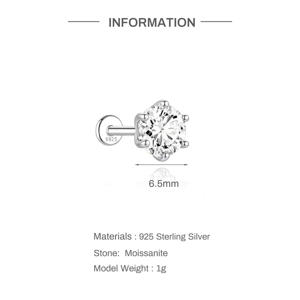Canner Moissanite Stud Earrings 925 Sterling Silver
