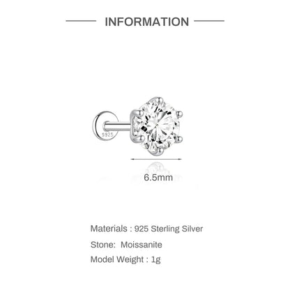 Canner Moissanite Stud Earrings 925 Sterling Silver