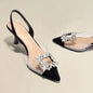 Crystal Transparent Pointed Toe High Heels for Women
