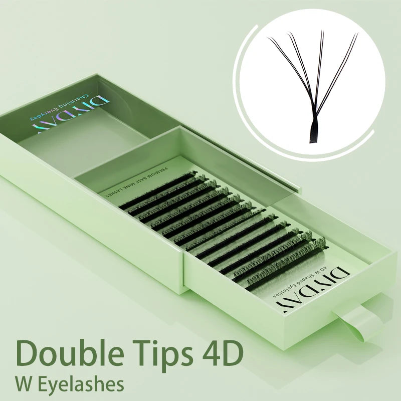 DIYDAY W Shape Eyelash Extensions Natural Soft Synthetic Hair