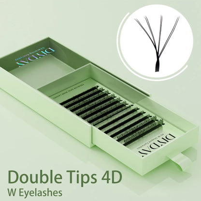 DIYDAY W Shape Eyelash Extensions Natural Soft Synthetic Hair