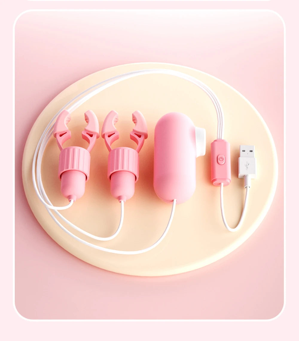 Vibrating Suction Nipple Clamps for Women
