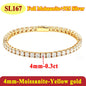 Moissanite Tennis Chain Bracelets 925 Sterling Silver
