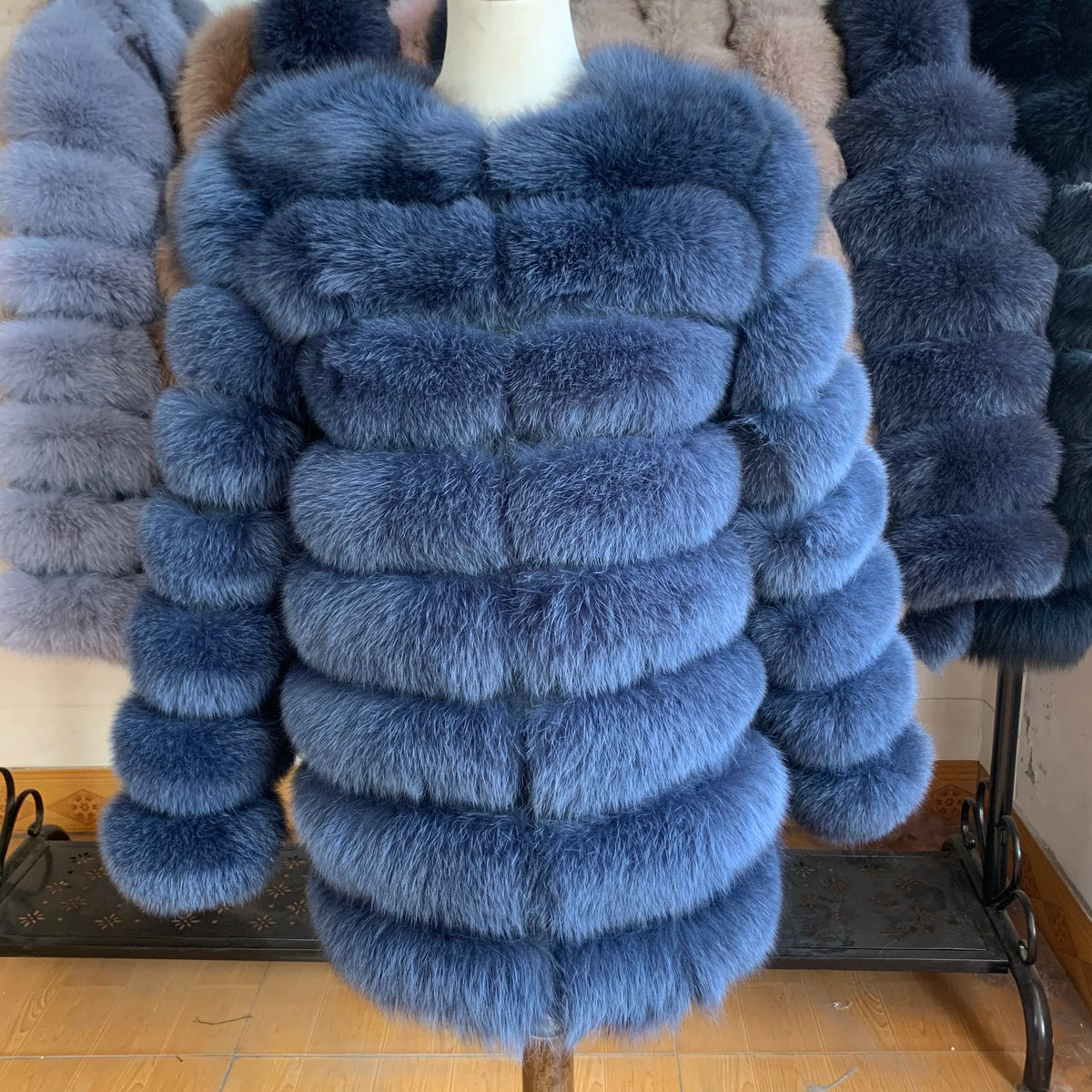 4in1 Real Fox Fur Coat for Women