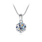 Moissanite Pendant Necklace 925 Sterling Silver Women