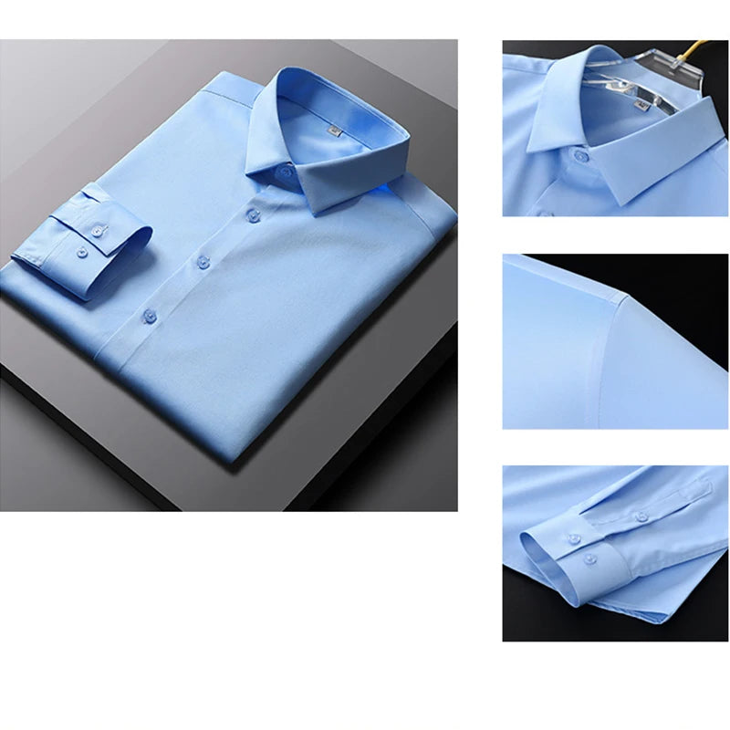 Men's Long Sleeved Solid Color Casual Shirt