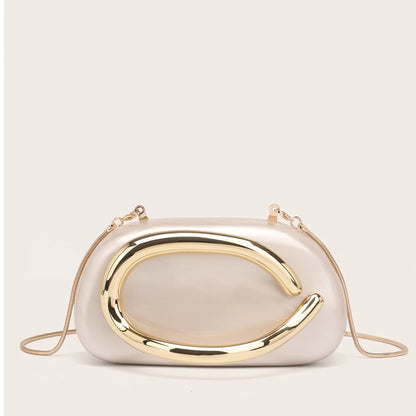 Gold PVC Evening Clutch Bag for Women