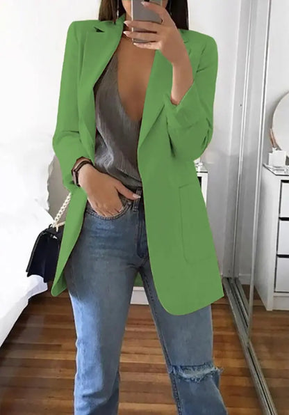 Slim Fit Polo Neck Cardigan Women's Coat