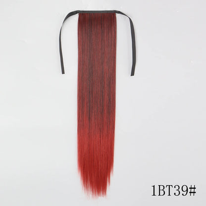 Long Straight Clip-in Ponytail Hair Extension Black