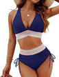 Textured Bikini Set with Wide Shoulder Belt for Women