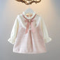 Plaid Cotton Long-Sleeve Baby Girl Dress
