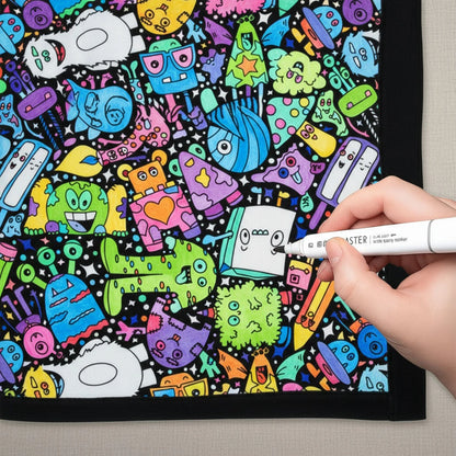 DIY Coloring Blanket 150x125cm Washable Velvet Art