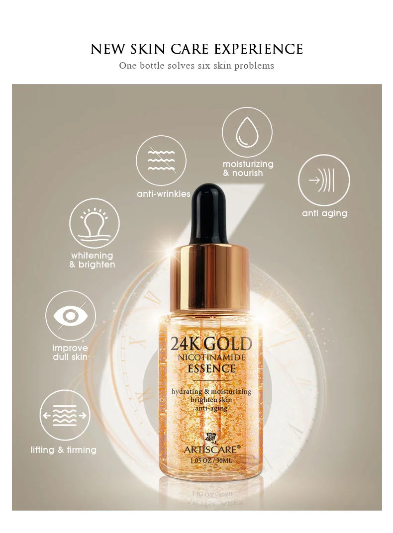 ARTISCARE 24K Gold Serum Set for Eye and Face Care