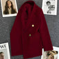Women Double-Breasted Blazer Casual Suit Jacket