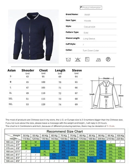 Men's Casual Hooded Tracksuit Jacket with Zipper Pockets