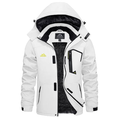 Men's Waterproof Fleece Ski Jacket Parka