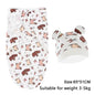 Cotton Cartoon Printed Baby Blanket Hat Set