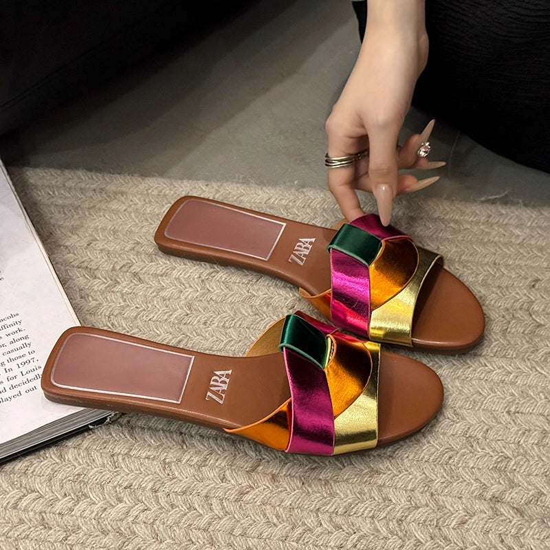 Summer Women's Solid Color PVC Slippers