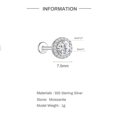 Canner Moissanite Stud Earrings 925 Sterling Silver