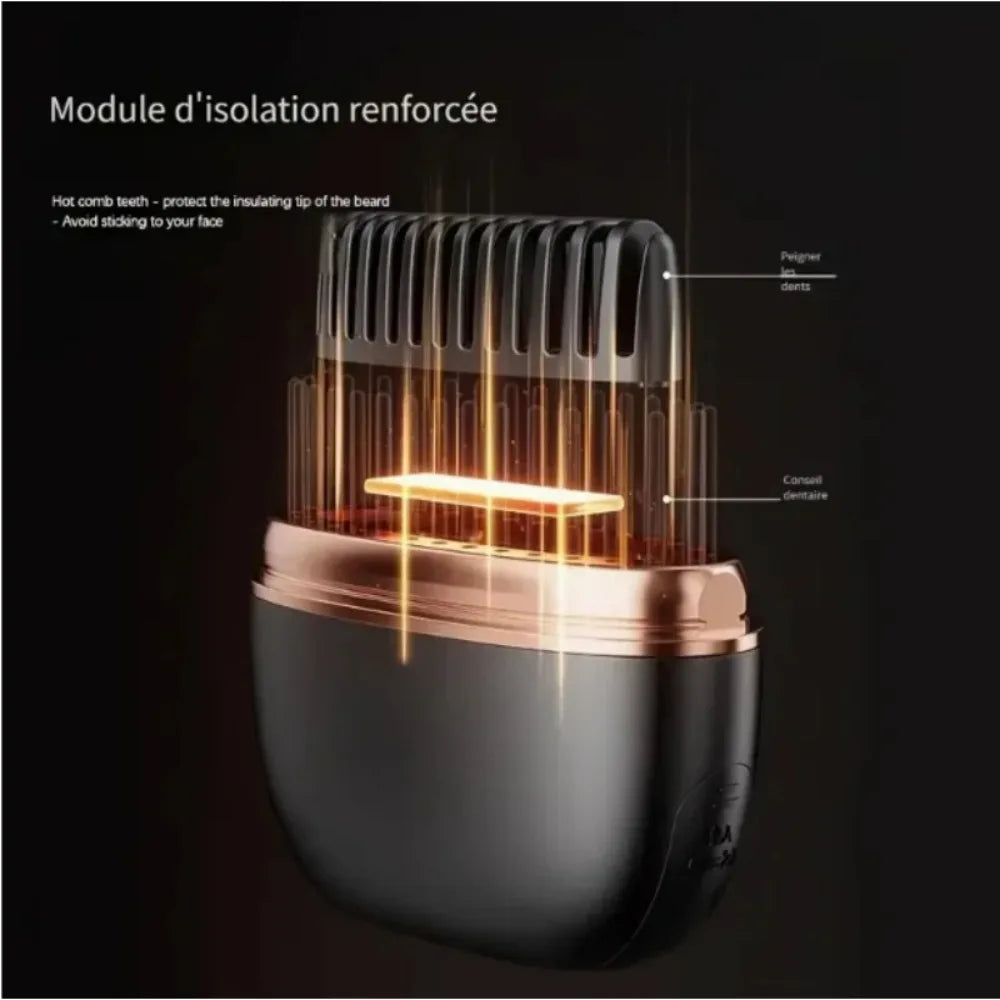 Mini Rechargeable Hair Straightener Brush Portable