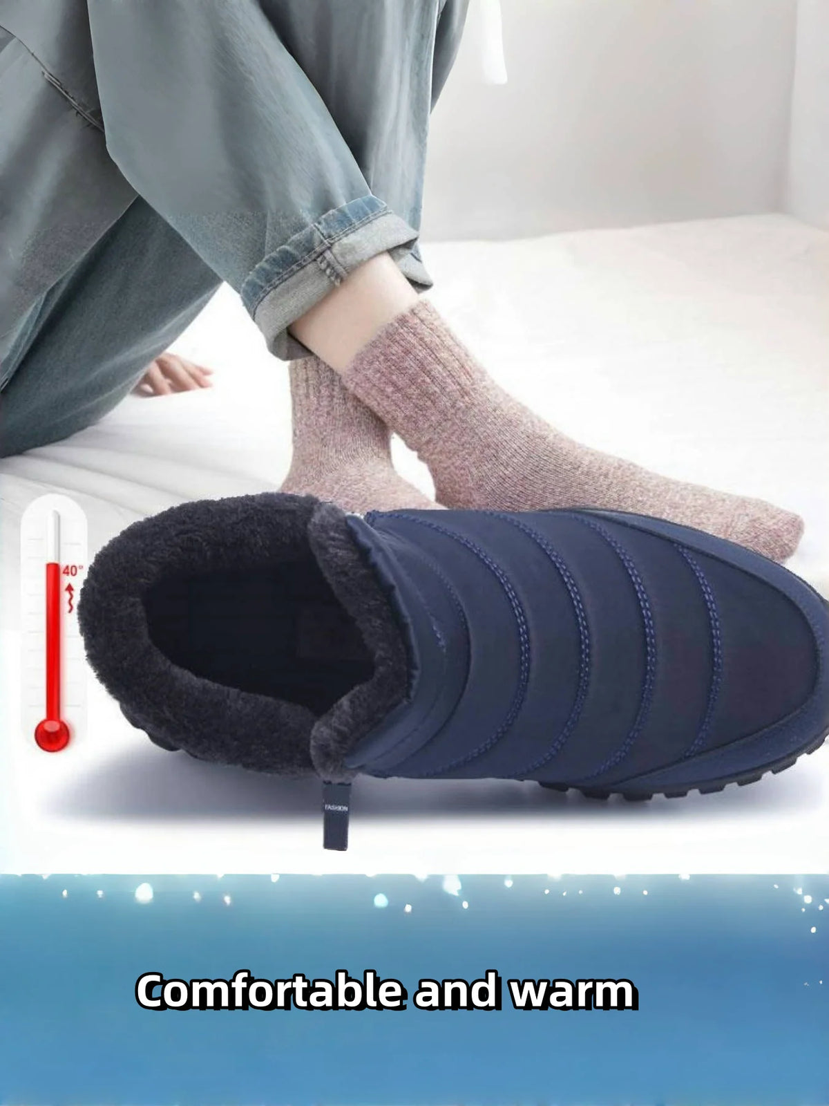 Men's Winter Zipper Snow Ankle Boots