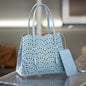 Mini Cowhide Shoulder Handbag Genuine Leather Bucket Bag