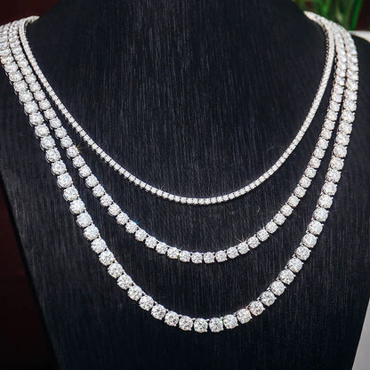 Moissanite Tennis Bracelet 2-6.5mm Rose Gold Silver