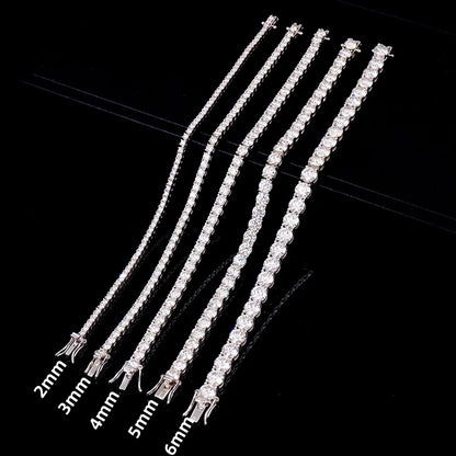 Moissanite Tennis Bracelet S925 Sterling Silver 18k Gold