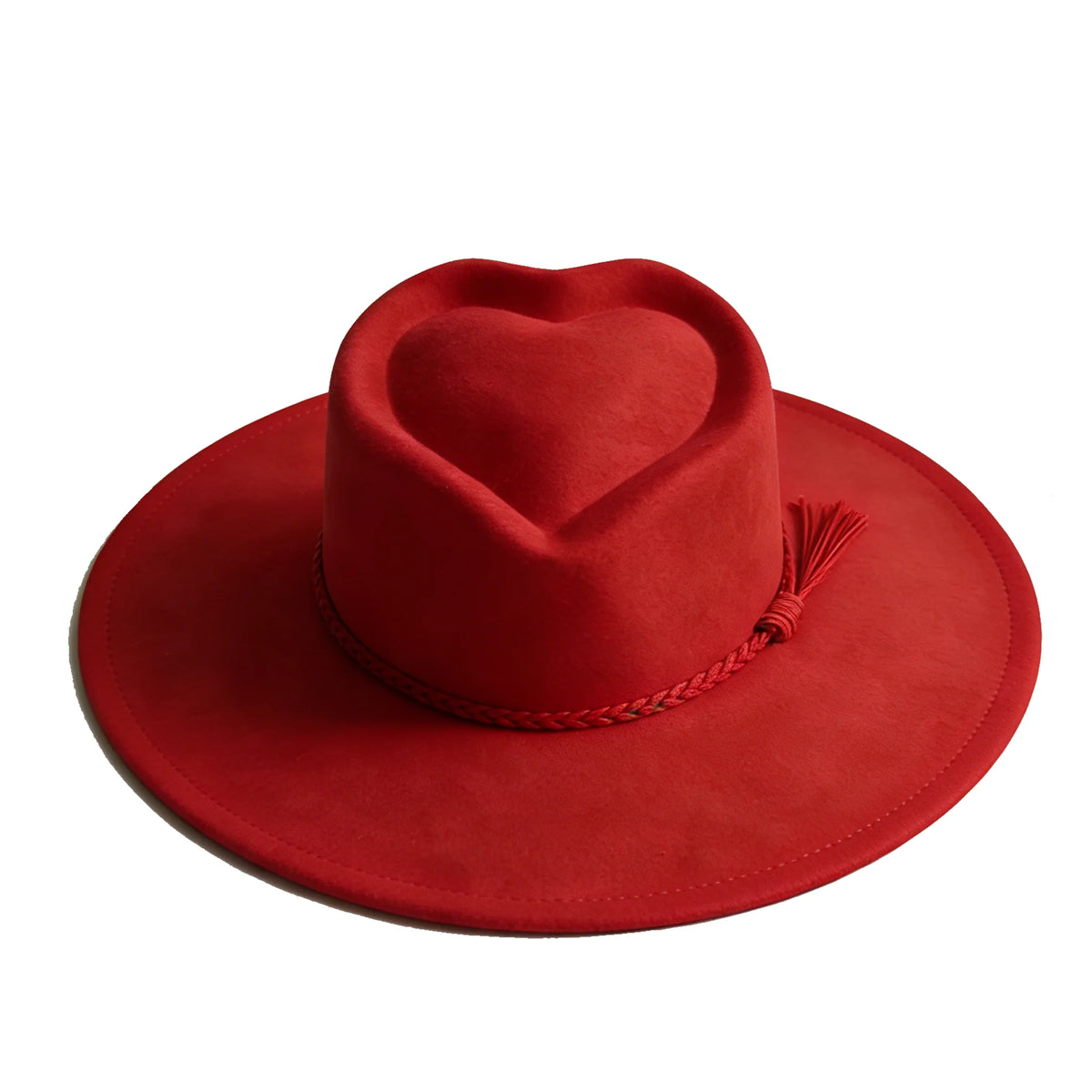 Dark Turquoise Suede Fedora Hat for Men and Women