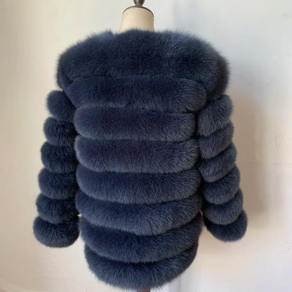 4in1 Real Fox Fur Coat for Women