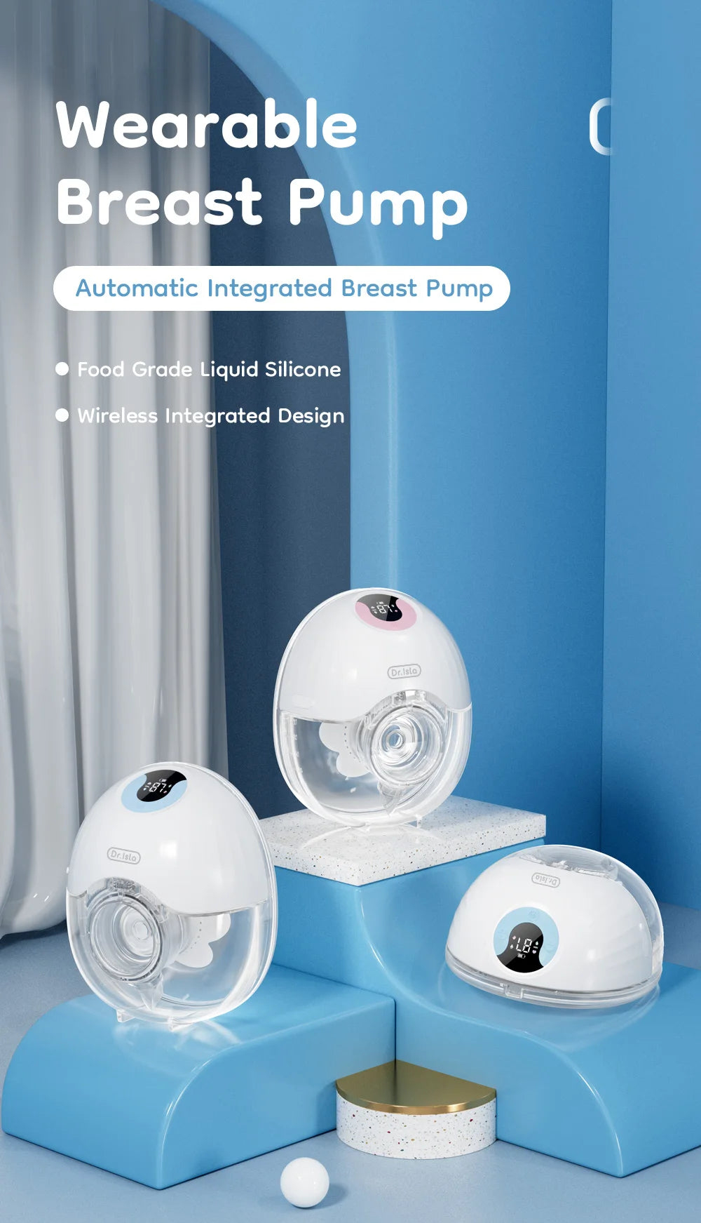 Wearable Electric Breast Pump with LED Display