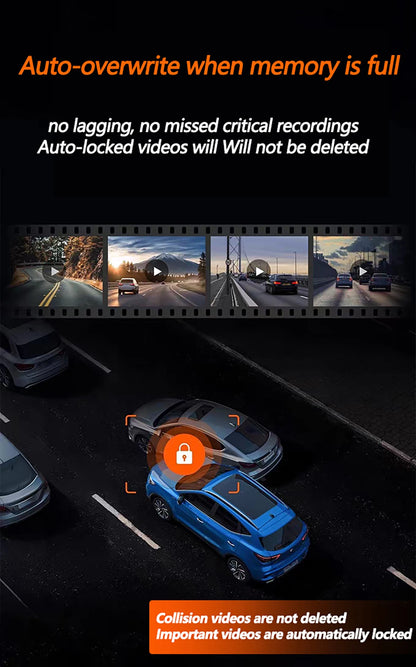 4 Channel WiFi Car DVR Dashcam with 360 Degree Recording