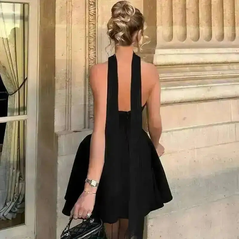 Avrilyaan Off Shoulder Backless A-line Mini Dress