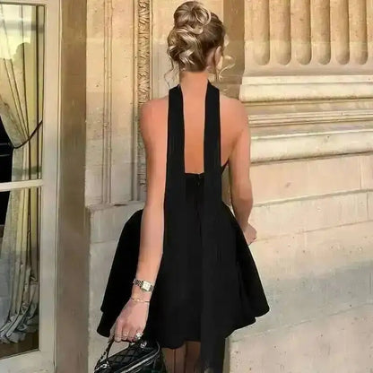 Avrilyaan Off Shoulder Backless A-line Mini Dress