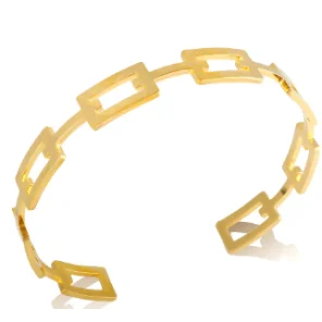 Classic Gold Plated Stainless Steel Cuff Bracelet
