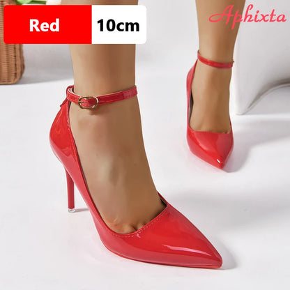 Aphixta Stiletto Heels Pumps Women Party Shoes 12cm