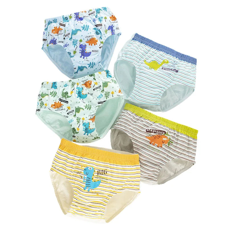 Cotton Kids Triangle Underwear Boys Briefs Dinosaur Print