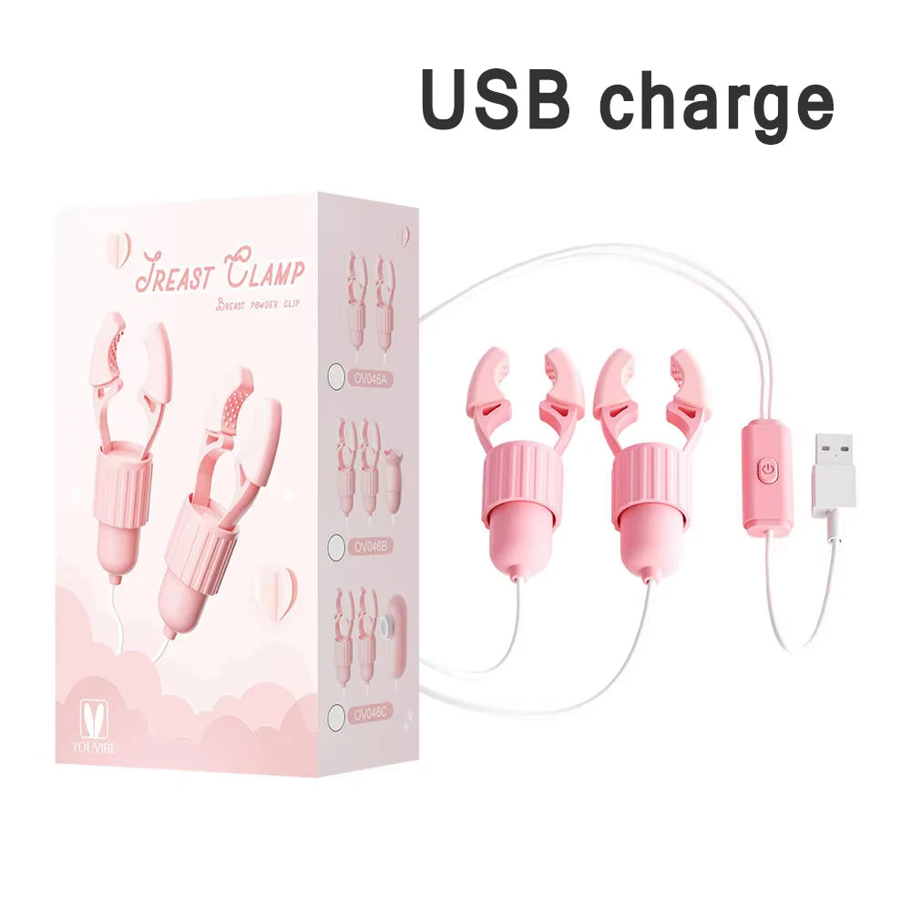 Vibrating Suction Nipple Clamps for Women