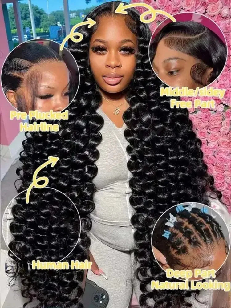 40 Inch Loose Deep Wave Lace Front Human Hair Wig