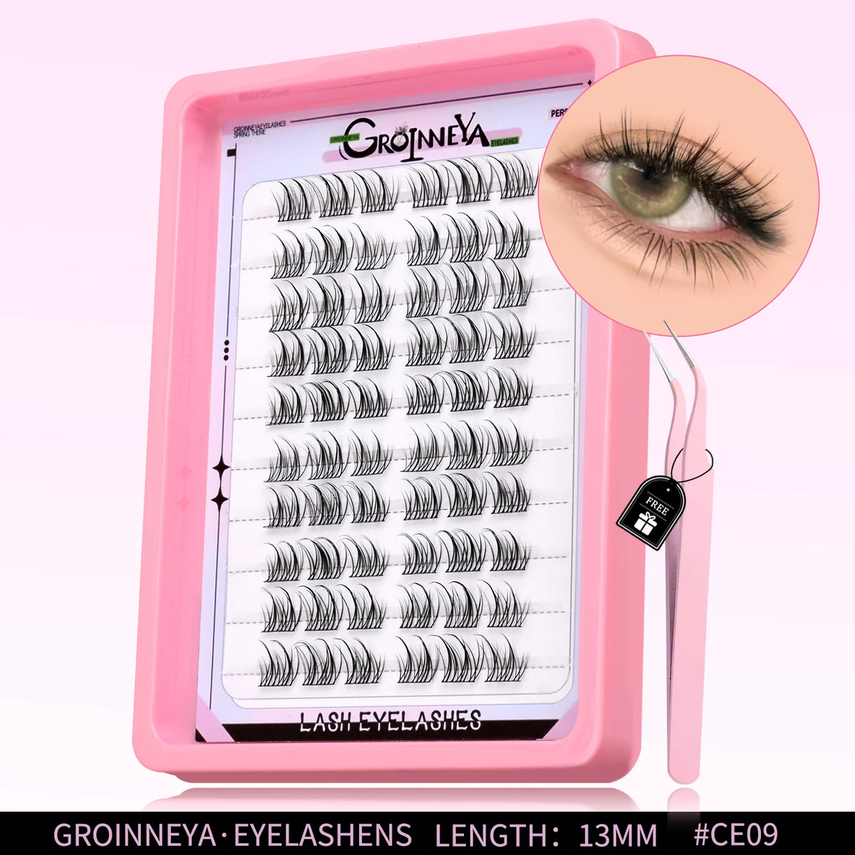 GROINNEYA C-Curl Cluster Eyelashes