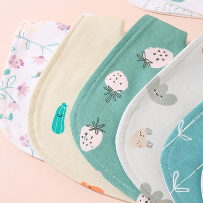 Soft Cotton Baby Bibs Burp Cloths Set U Shape