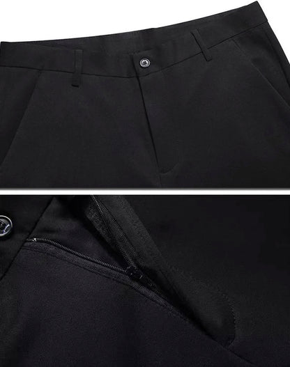 Black Stretch Smart Casual Men's Trousers